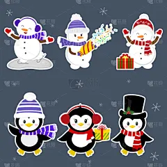 标签,新年,圣诞卡,雪,糖果,动物,鸟类,圣诞老公,布置,问候