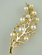 Designer Vintage 18k Gold Mikimoto Cultured Pearl Brooch Pin Jewelry | MonsterMarketplace.com@北坤人素材