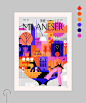 animated city cover elisabetta vedovato geometric ILLUSTRATION  magazine milaneser milano new yorker