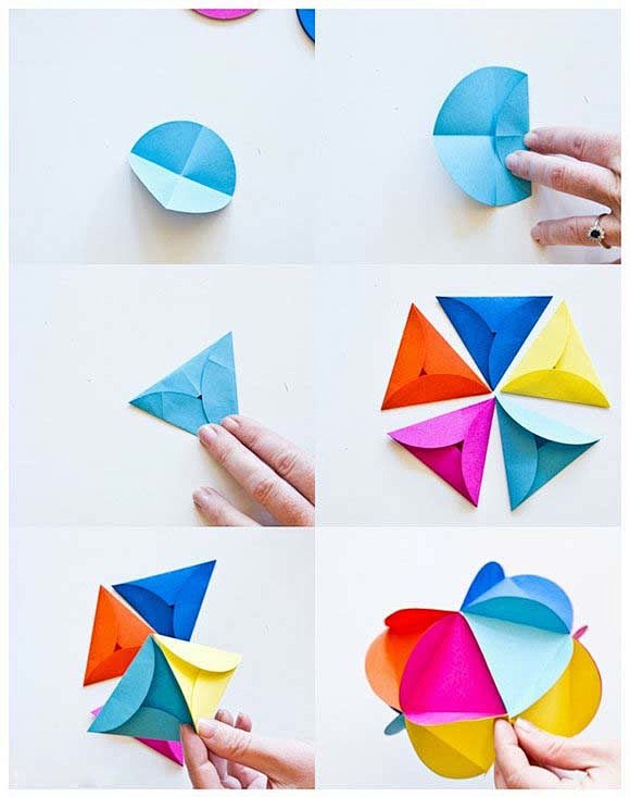 怎么折纸手工花球的方法 花球折纸大全图解...