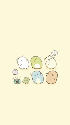 可爱萌宠卡通插画精美高清手机壁纸