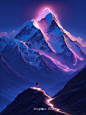壁纸|攀登日照金山