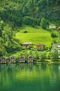 Small town north of Bergen, Norway; photo by Beverly Hanson: 
