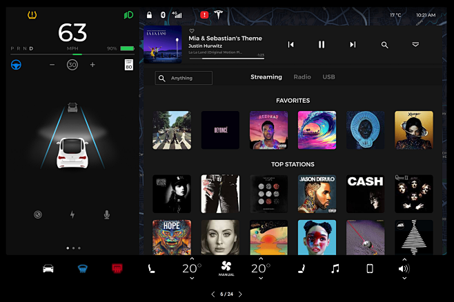 Tesla-Model-3特斯拉UI界面...