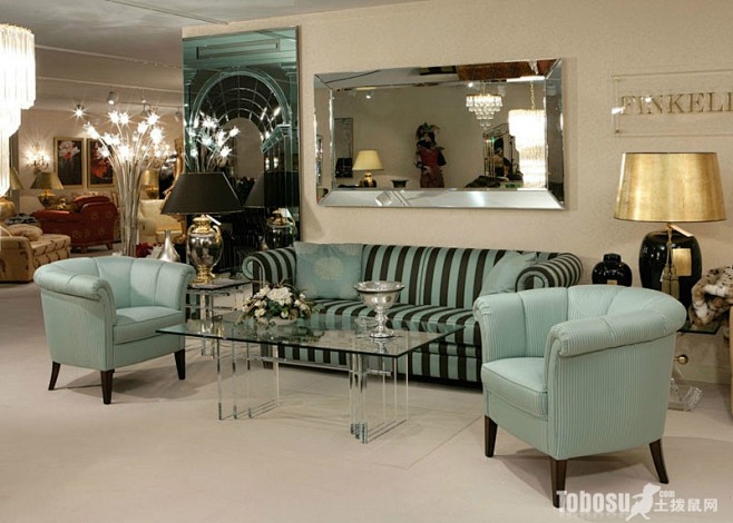 法式哥特风格客厅沙发欣赏—土拨鼠装饰设计...