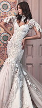 galia-lahav-spring-2018-bridal-short-sleeves-illusion-high-sweetheart-neck-heavily-embellished-bodice-tulle-skirt-ivory-color-mermaid-wedding-dress-open-low-back-royal-train-ms-genesis-zv.jpg (900×2300)