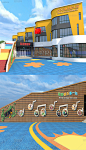 幼儿园景观墙3D效果图下载