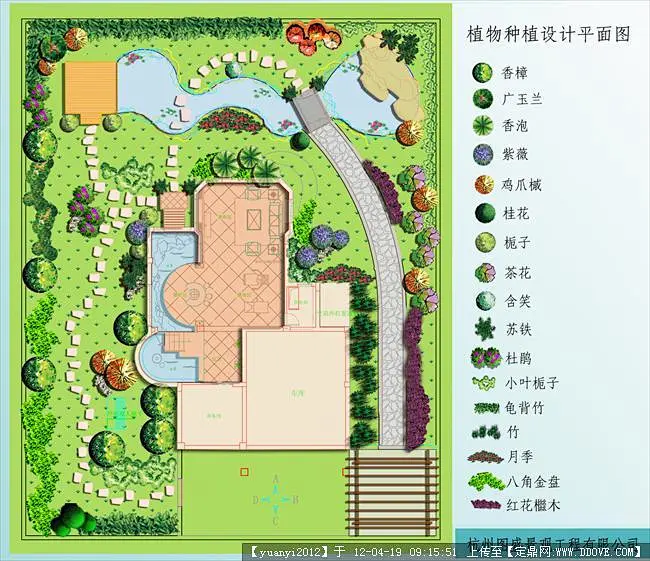 庭院景观设计平面图-花瓣网
