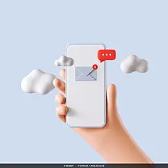 23款3D立体卡通SNS社交网络点赞手势表情包插图插画ps分层素材
