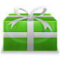 绿色的礼物盒图标 iconpng.com
