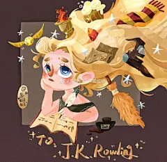 八子iPad插画训练营超话#明年今日百图斩##插画##画画#
百图斩6.1第一发  1/100 词语：困惑
我想JK罗琳在构筑哈利波特这个精妙绝伦的魔法世界时 也一定有非常困惑的时刻吧
—— 此图给所有在自己热爱道路上曾经有所困惑 但仍然愿意坚持不懈的人❤️ ​​​​