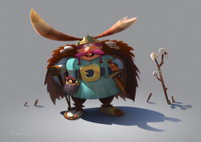 aminfaramarzian欧美q版角色设计角色设定游戏角色立绘欧美卡通