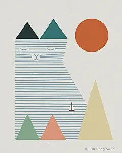 有关猫咪的治愈插画，太可爱了！
马来西亚插画师 林行瑞 （Lim Heng Swee