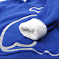 墨大叔2014独家原创鲸鱼蓝色刺绣萌卫衣新潮女款可爱动物加绒长袖 设计 新款 2013