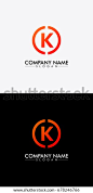 letter K Abstract company logo design vector 