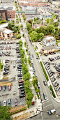 Buffalo Niagara Medical Campus Streetscape - SCAPE : How can urban streetscapes adapt to the ecological challenges of the twenty-first century? At Buffalo Niagara Medical Center, a monotonous urban environment was ecologically barren and lacking a unique 