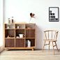 北欧设计实木白橡木书架书柜现代简约储物柜置物柜创意展示柜-淘宝网