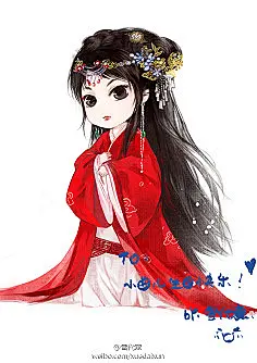 嘀咕图片中国风 古典风格 游戏手绘 插画 手绘 优雅 唯美 小清新 花样美男美女
