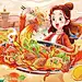 新疆炒米粉插画设计-古田路9号-品牌创意/版权保护平台