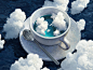 General 1538x1155 artwork digital art surreal spoon cup Artem Chebokha