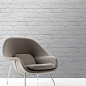 Faux Effect Wallpaper by Chalk Decor with Saarinen Womb Chair