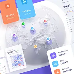 Map dataviz template data dark ui dataviz data vusialisation desktop analytics chart infographic product saas template dashboard