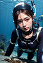 00445-3365581421-Best quality,The sun shines on the seabed,Woman in diving suit at the bottom of the sea,Blisters,Water,Film,Contrast,