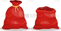 圣诞老公,礼物,大口袋,传统,事件,欢乐,充满的,白色,包,祝贺
