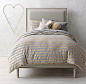 Metallic Stripe Jersey Bedding Collection : Restoration Hardware Baby & Child's Metallic Stripe Jersey Bedding Collection:Foil printing &#;8211 the technique of applying a thin layer of metallic foil to fabric &#;8211 lends a fashionable shimm