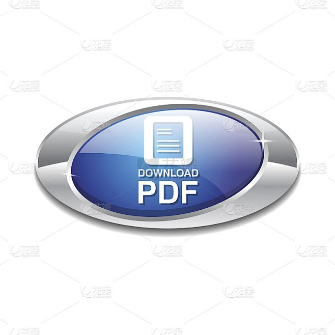 PDF文件蓝色矢量图标按钮素材-花瓣网