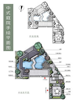 波寒冬采集到庭院景观平面