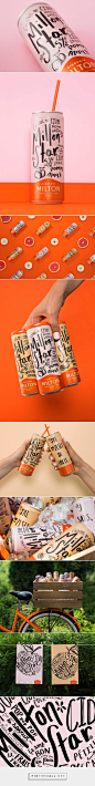 Milton Star Ciders packaging design by lg2 - https://www.packagingoftheworld.com/2018/08/milton-star-ciders.html