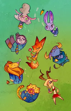 #Zootopia# #疯狂动物城# #动画# #电影# #手绘# #同人# #人设# #海报#