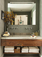 Modern Bathroom Vanities : Vanities with sleek lines and clean design complement a contemporary-style bathroom. See how to incorporate these creative ideas for a modern bathroom vanity into your space.