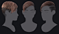 Realtime Hair Study, Iris Yurtsev : I made this bust for Adam Skutt's GAI hair course. Poly count wasn't really a concern, so the model is pretty heavy. Haircards are roughly 9k tris total.

Hair textures were made using xgen and rendered with arnold.