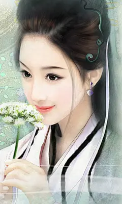 手绘古代美女，红妆，插画，漫画，中国风