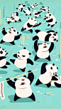 iphone壁纸 平铺 解锁#暴力熊猫#