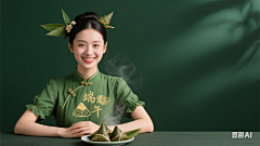 喜欢小卷子的瑟瑟仔采集到蓝色绿色背景AI人物
