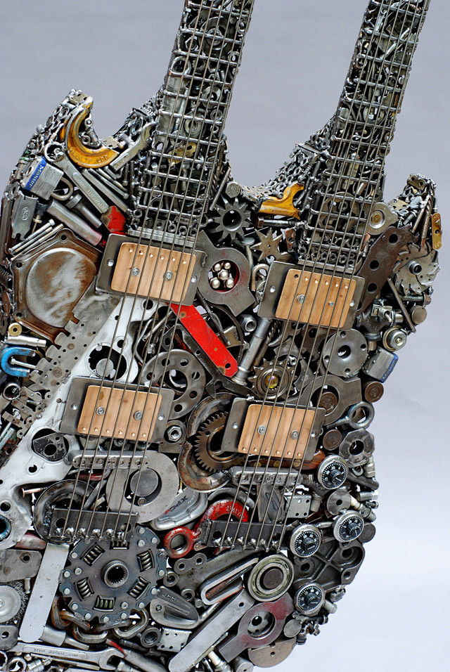 电焊吉他2 用废零件焊接而成的吉他