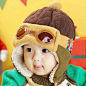 韩国宝宝帽子秋冬款婴儿帽子0-1岁男女童帽冬季小孩儿童飞行员潮-淘宝网