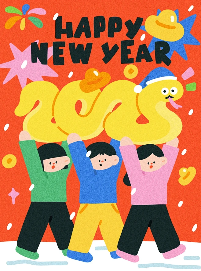 原创插画｜喜迎新年 被迫上班啦 - 小红...