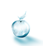 水做精致苹果 气泡 水滴 png (658×709)