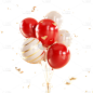 3D情人节彩色气球节日元素