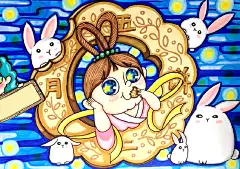 中秋节绘画手抄报 微信:hxL592121