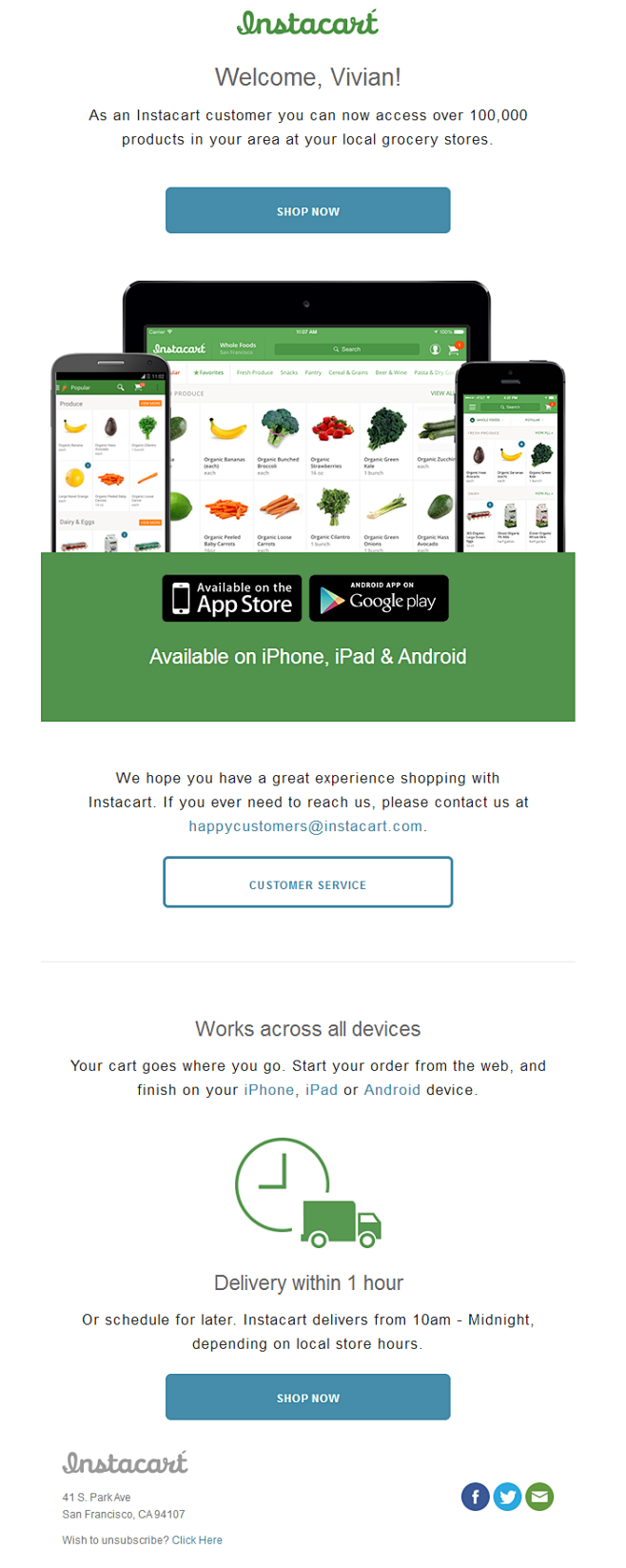 email from instacart