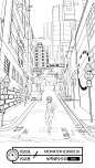 街头坡道|同人|街道|线稿-实体预科作品图片素材