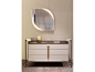 Leather chest of drawers with integrated handles VINE | Chest of drawers by Turri