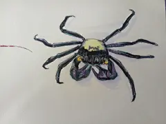 用马克笔画的恶魔血一只