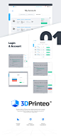 3DPrinteo web app. : UI/UX design for fully configurable SaaS application sits directly on your website and allows your clients to upload 3D files and order directly from the application.