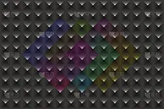 矢量:黑色几何无缝背景上的渐变颜色